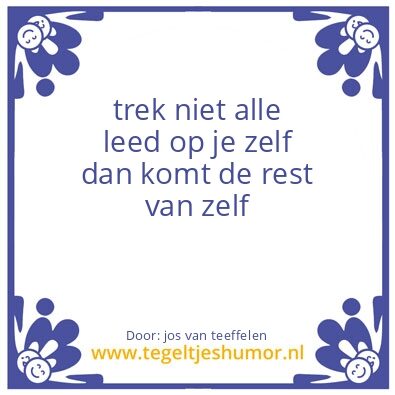 Tegeltje: leed