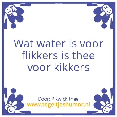 Tegeltje: Thee