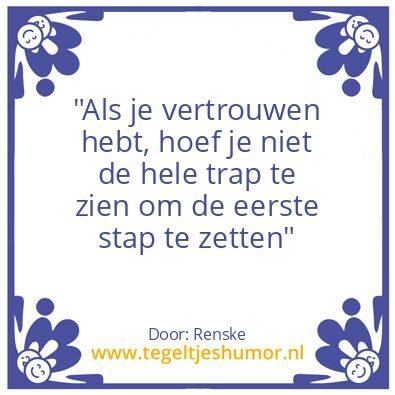 Tegeltje: Vertrouwen
