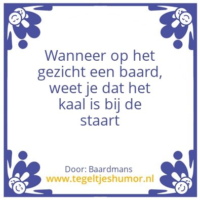 Tegeltje: Baard