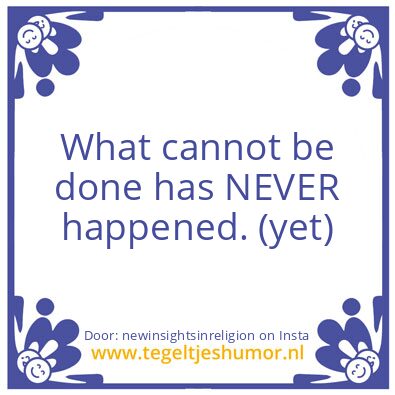 Tegeltje: What cannot be done ?