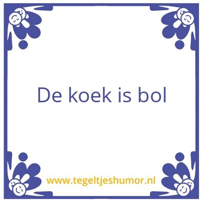 Tegeltje: Bol