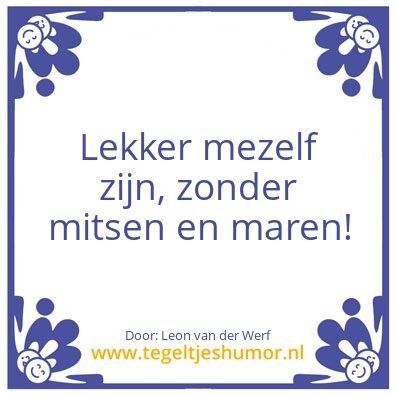 Tegeltje: Ik