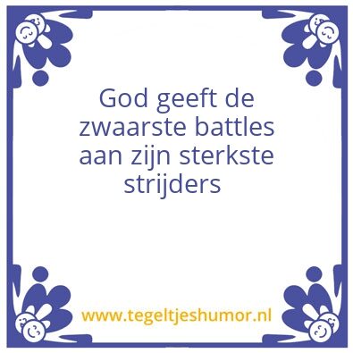 Tegeltje: god