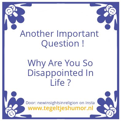Tegeltje: Another Important Question !