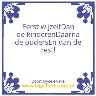 Tegeltje: Wij!