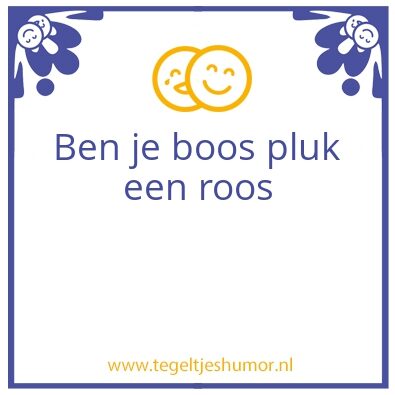 Tegeltje: Roos