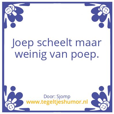 Tegeltje: Sjomp