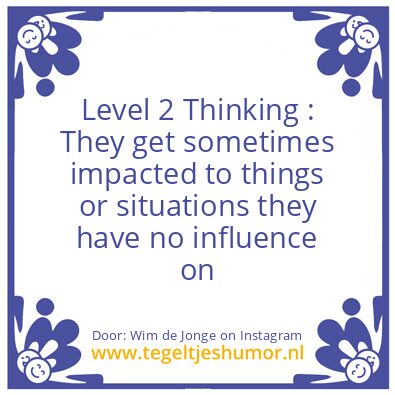 Tegeltje: Level 2 Thinking