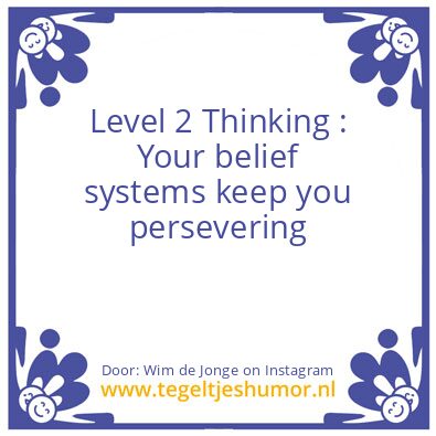 Tegeltje: Level 2 Thinking