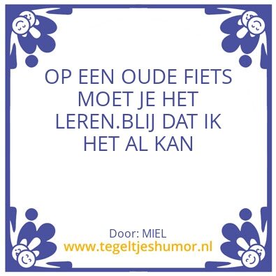 Tegeltje: LEREN