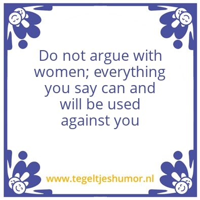 Tegeltje: Argue