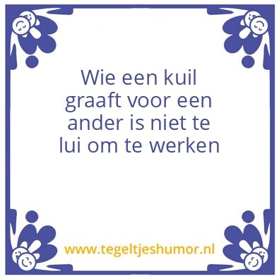 Tegeltje: Kuil