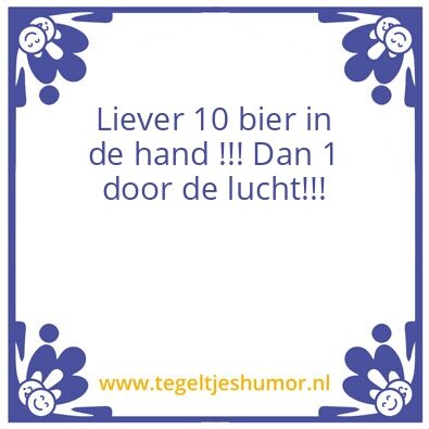 Tegeltje: Bier