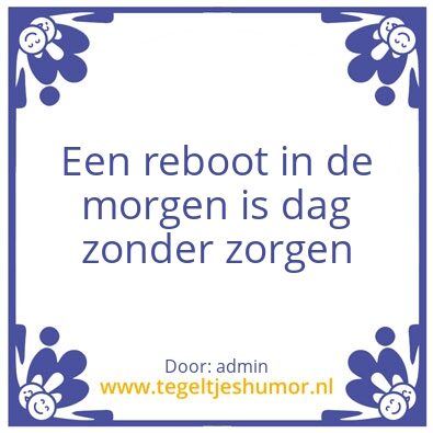 Tegeltje: Reboot