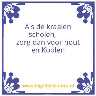 Tegeltje: koolen