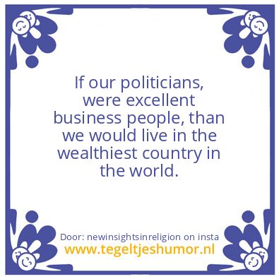 Tegeltje: empty promises time