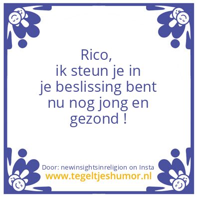 Tegeltje: Rico,