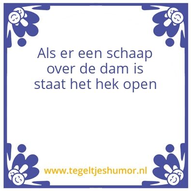 Tegeltje: schaap