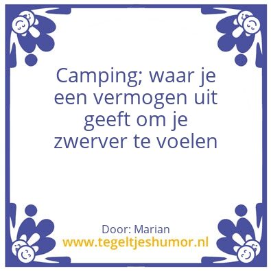 Tegeltje: Camping