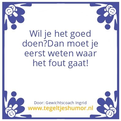 Tegeltje: Goed doen