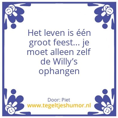 Tegeltje: Feest