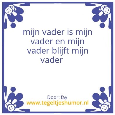 Tegeltje: fay