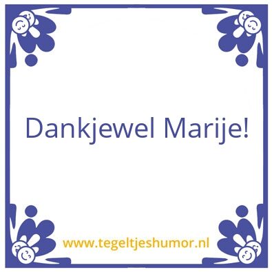 Tegeltje: w