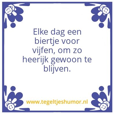 Tegeltje: Bier