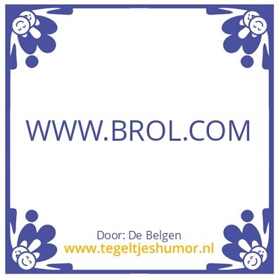 Tegeltje: brol