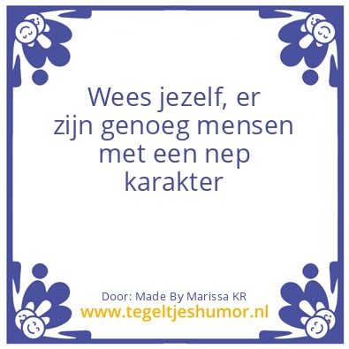 Tegeltje: ;)