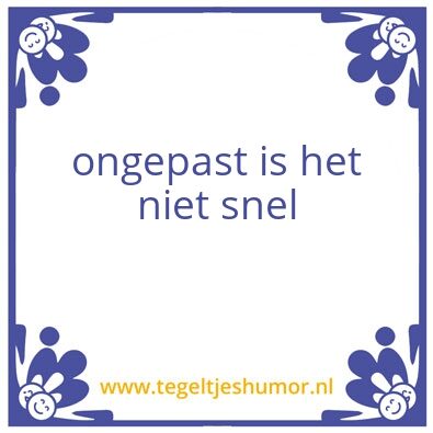 Tegeltje: moppie