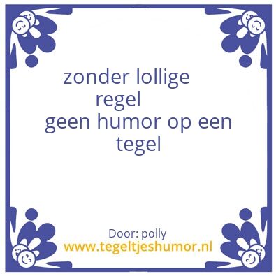 Tegeltje: polly