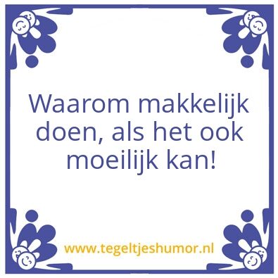 Tegeltje: Doen