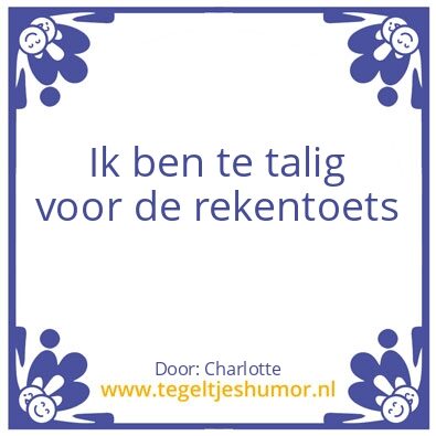 Tegeltje: Rekentoets