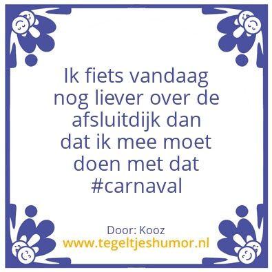 Tegeltje: Carnaval