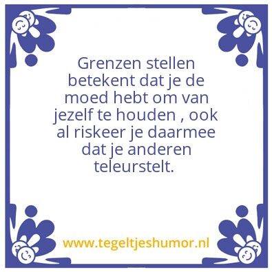 Tegeltje: Grenzen