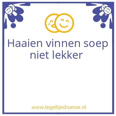Tegeltje: haaien