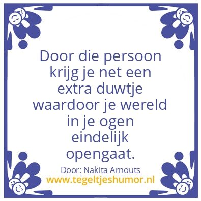 Tegeltje: Duwtje