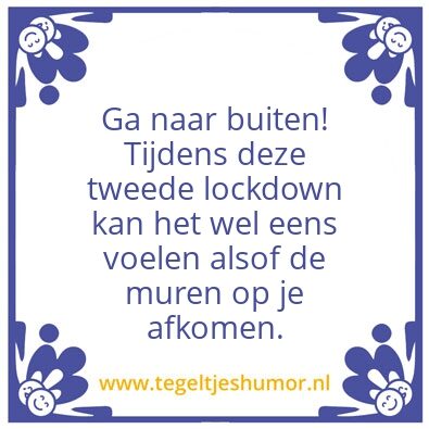 Tegeltje: lockdown 2