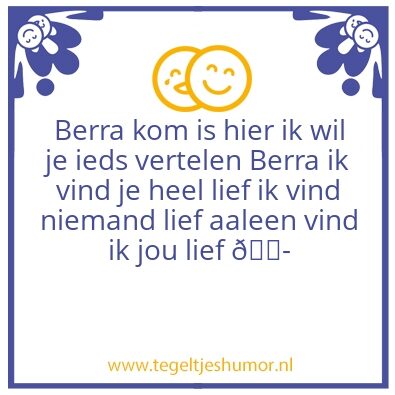 Tegeltje: Berra