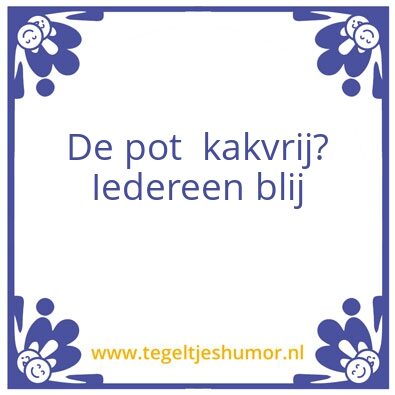 Tegeltje: WC
