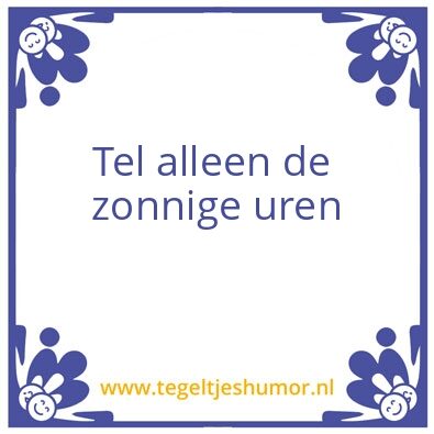 Tegeltje: optimistish