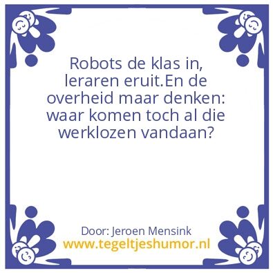 Tegeltje: Robots