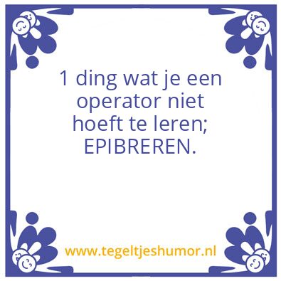 Tegeltje: De Operator