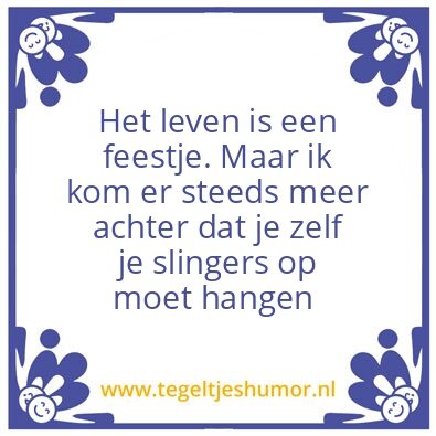 Tegeltje: Feesje