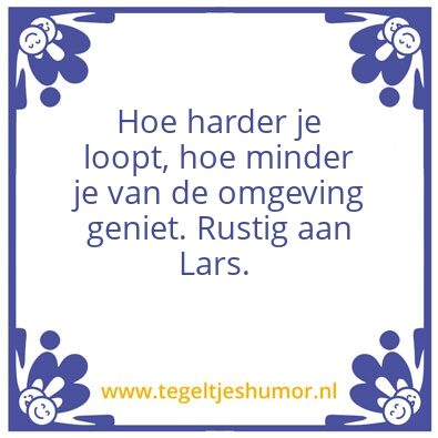 Tegeltje: Hardlopen