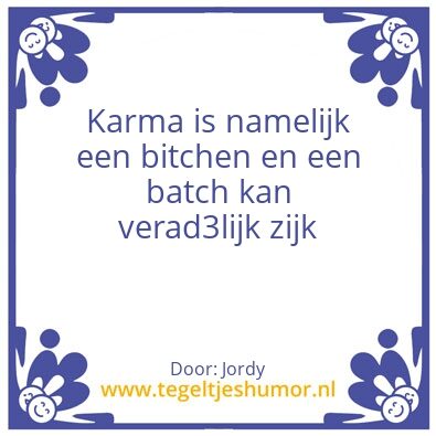 Tegeltje: Bitch