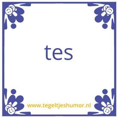 Tegeltje: te