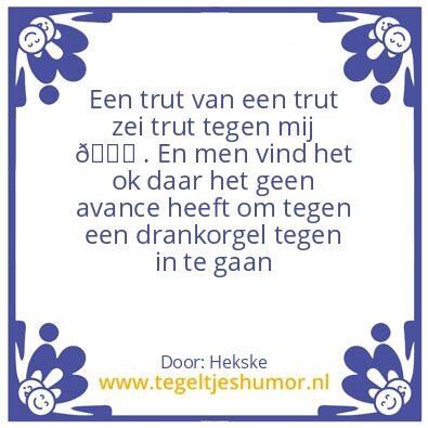 Tegeltje: Trut